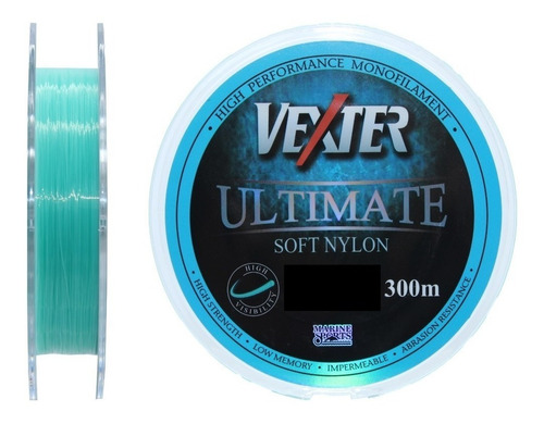 Linha De Pescar Mono 0,40mm Vexter Ultimate Soft Nylon 300m Cor Blues