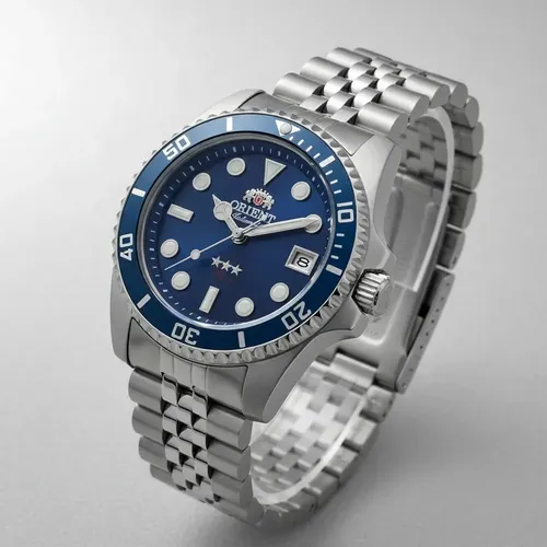 Relógio Orient Submariner 39 Yn6ss023 D1sx Prateado Azul