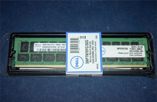Imagem 1 de 2 de Memória 32gb Ddr4 Pc4-2666 2666 Mhz Rdimm Snptn78yc/32g Dell