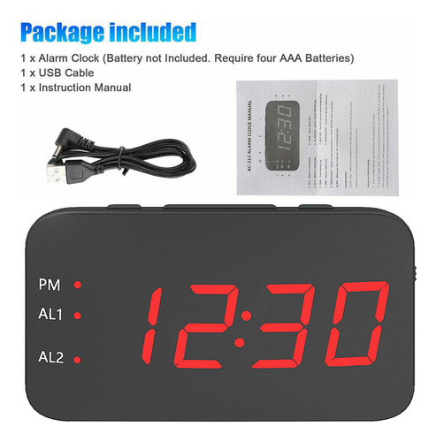 Led Digital Despertador Reloj Usb De Noche Con Pantalla De