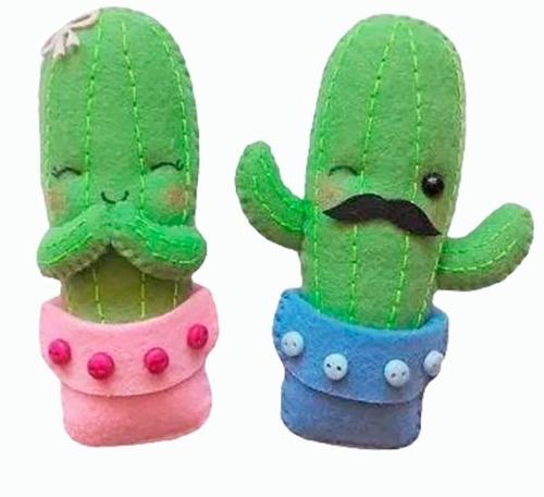 Peluche Cactus 30cm Fieltro Regalo Decoracion 1pza