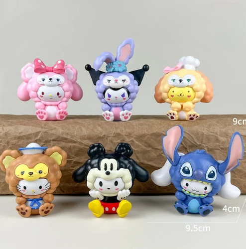 Set De 6 Figuras Miniso Disfraz