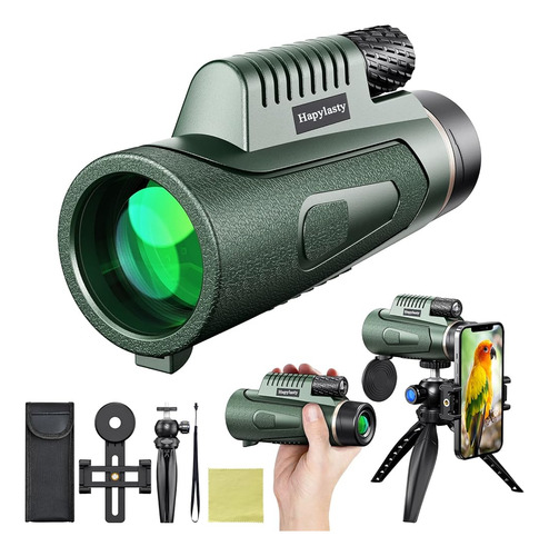 Hapylasty 12x50 Hd Telescopio Monocular Con Adaptador De Tel