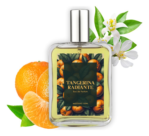 Perfume Tangerina Radiante Masculino 100ml + Roll On 10ml