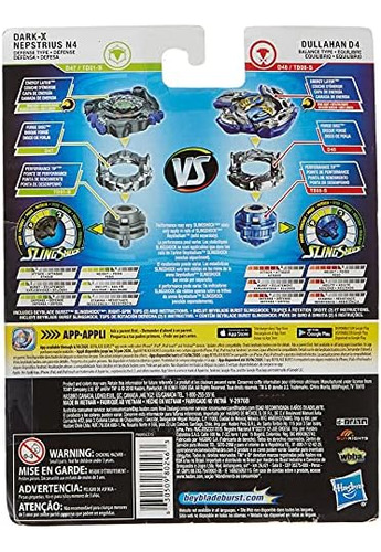 Beyblade Burst Turbo Slingshock Dual Pack Dullahan D4 Y Dark