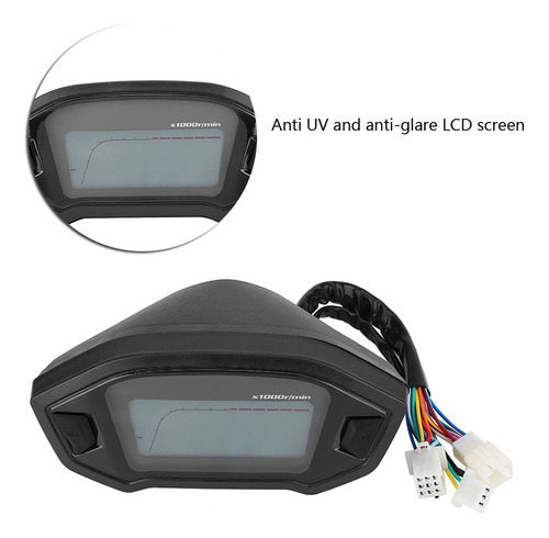 Velocímetro Lcd Digital Universal Moto Con Sensor Velocidad