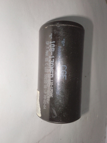 Capacitor De Arranque 108-130 Mfd 110v