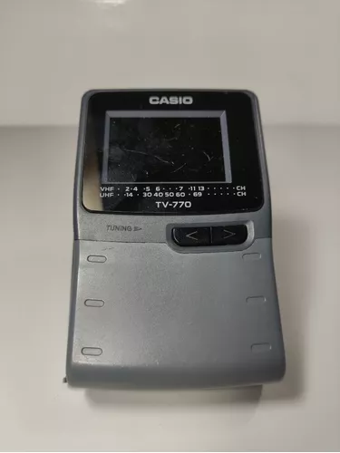 Antiga Mini Tv Portátil Analógica Casio Model Tv-777 Ok