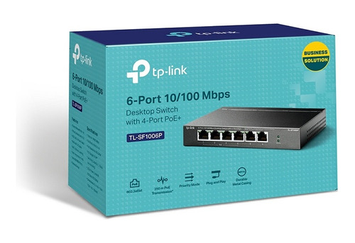 Switch Tp-link Tl-sf1006p 6 Puertos 10/100 Con 4 Poe