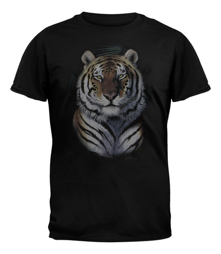 Camiseta Para Adulto Con Retrato De Tigre - Mediana
