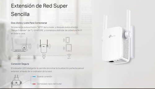 Extensor De Cobertura Wifi Tp-link Tl-wa855re 300mbps