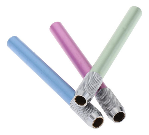 3 Unids Extensor De Lápiz Alargador Azul + Verde + Rosado
