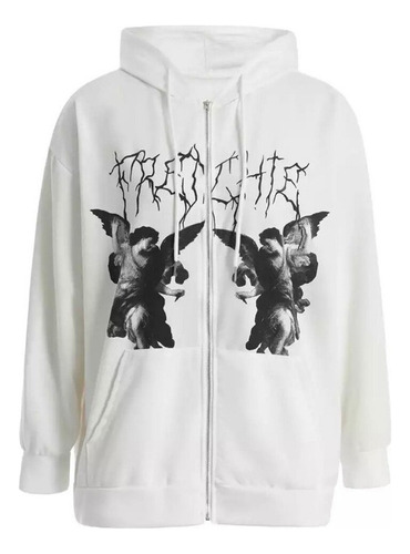 & Nuevos Sudadera Con Capucha Y2k De Talla Grande Con Cierre