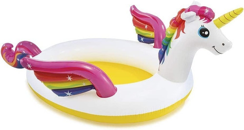 Pileta Infantil Inflable Unicornio Con Spray 57441 Intex