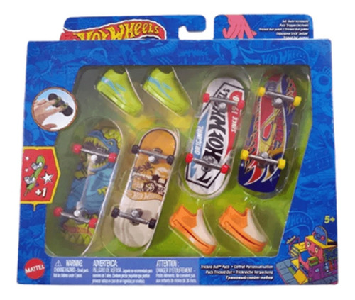 Skates 4 Pack Patinetas Hot Wheels Para Dedos Fingerboard