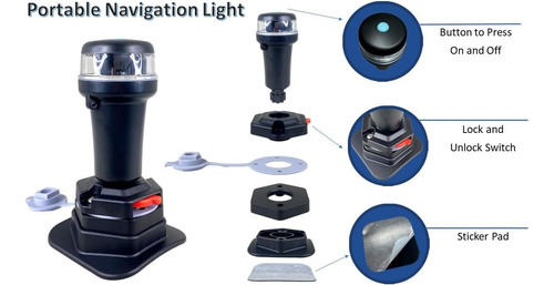 Luces De Navegación Portátiles, Linterna Led De Señal De Anc