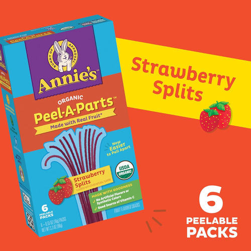 Annie's Organic Peel-a-parts Snacks Con Sabor A Frutas, Fres