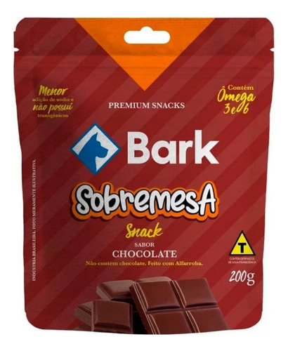 Bifinho Sobremesa Para Cães Chocolate 200g Bark