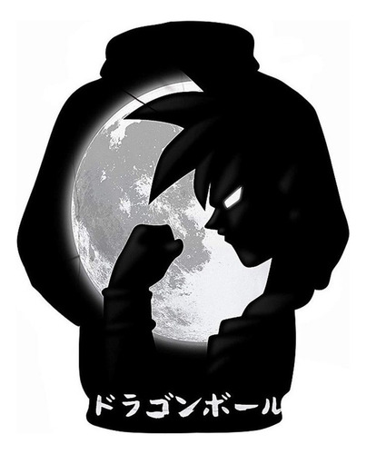 Sudadera Bn Con Estampado Digital 3d Dark Dragon Ball