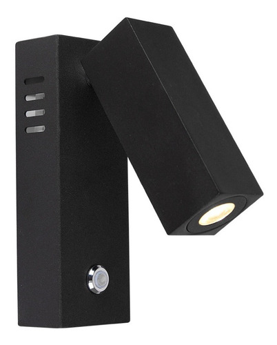 Lampara Para Lectura Muro Negro 3.4w Luz Suave Cálida Tecnolite TLLED-2051/N