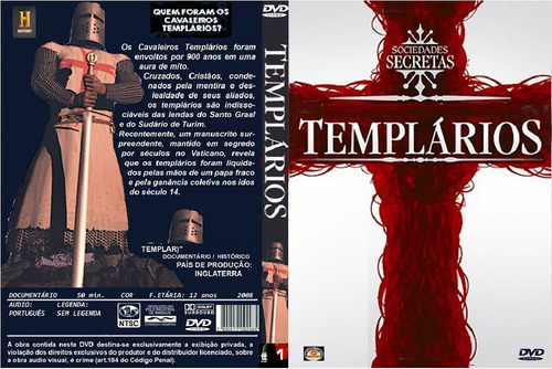 Dvd Documentário E Filme Templários - Raridade - (12dvds)