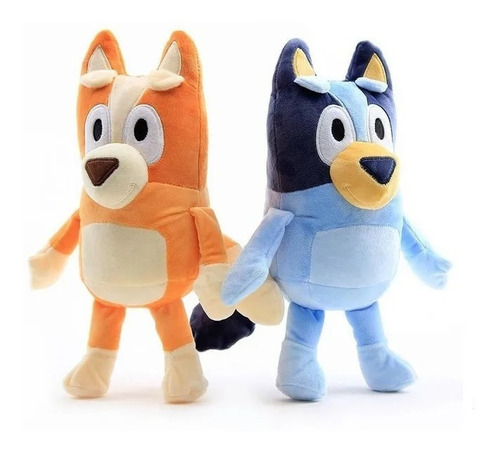 Imagen 1 de 7 de Dos Peluche Bluey Y Bingo 28cm Juguete Disney Envio Gratis