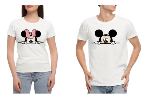 comprar Franela Estampada Personalizada Algodon Mickey Minnie