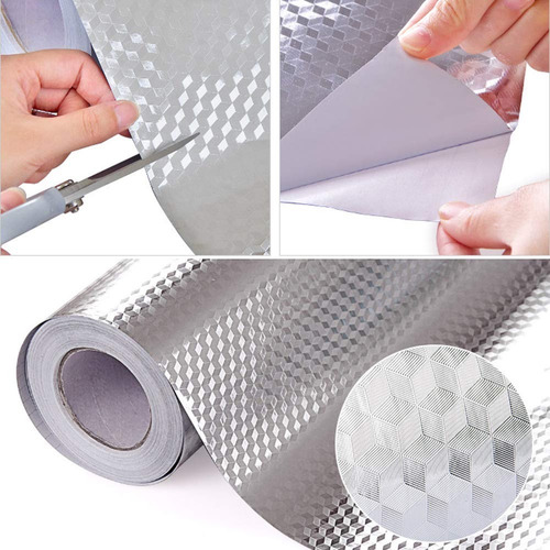 Papel Autoadhesivo Holografico Revestir Muebles Muros 2m