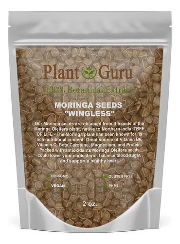 Semillas De Moringa Wingless 2 Oz. - Pkm1 Variedad - Snacki.