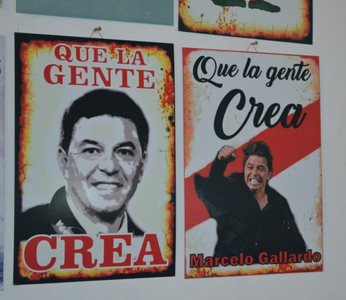 Cuadro De Chapa - River Plate - Gallardo - Que La Gente Crea