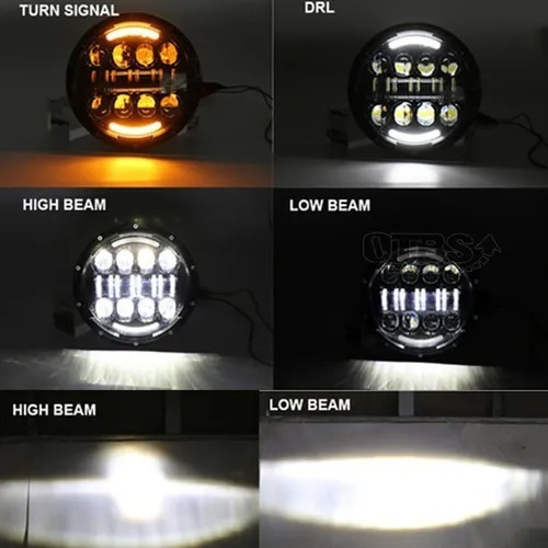 Imagen 4 de 7 de Faro De Auto Moto 7 Pulgadas Redondo Led Conduccion
