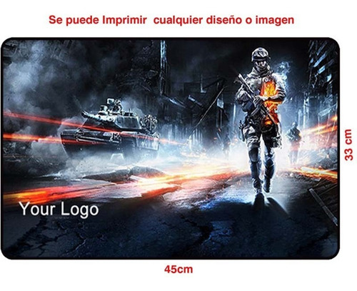 Mouse Pad Gamer 32.5x27cm X 2mm Cosido, No Racer