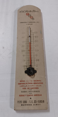 Antiguo Termómetro Publicitario De Pared (Usado)