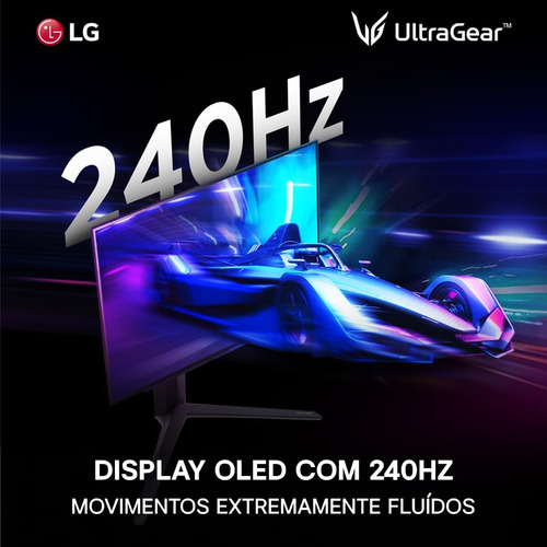 Monitor Gamer LG UltraGear OLED – Tela OLED 27”, QHD, HDR400, True black, 1.5M:1, 240Hz, 0,03ms (GtG), NVIDIA® G-SYNC® – 27GS95QE-B