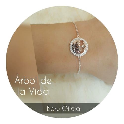 Pulsera Arbol De La Vida Plata 925 Sellada Con Cubic