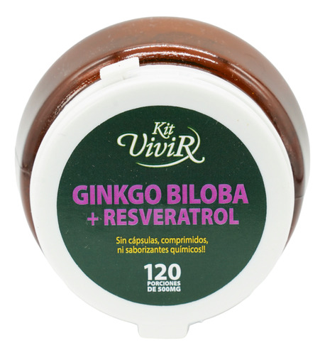 Ginkgo Biloba Y Resveratrol Kit Vivir S/tacc 120 Porciones