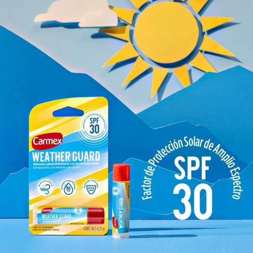 Bálsamo Labial Carmex Hidratante Fps30 Protector Solar 4.25g