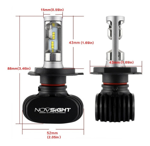 1 Bombillo Luz Led H4, Carro, Moto, 8000 Lumenes Nighteye