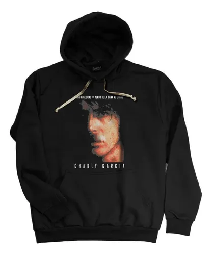 comprar Buzo Charly Garcia Yendo De La Cama Frisa Canguro Capucha 