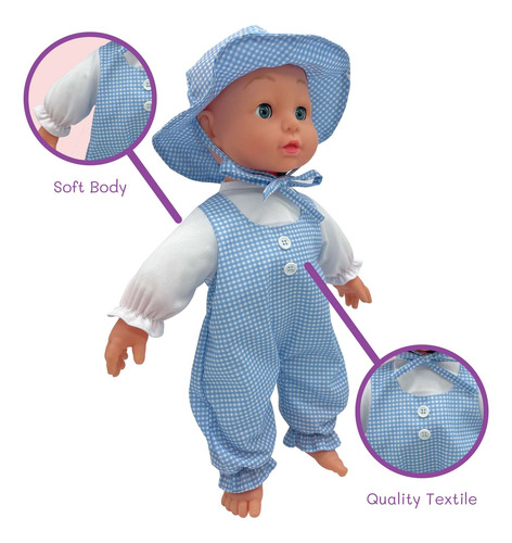Muñeca De Bebe Realista Con Cuerpo De Felpa De Vinilo Niña