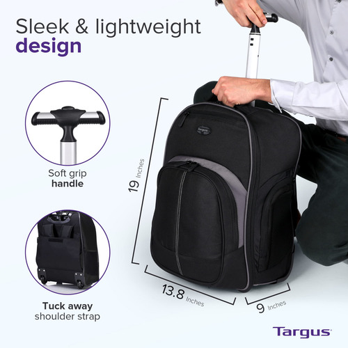Mochila Con Ruedas Targus Compact De 16 Pulgadas Negra Para
