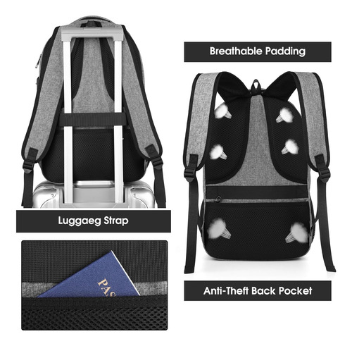 Mochila Bikrod Para Portátil De 17 Pulgadas Para Hombre Y Mu