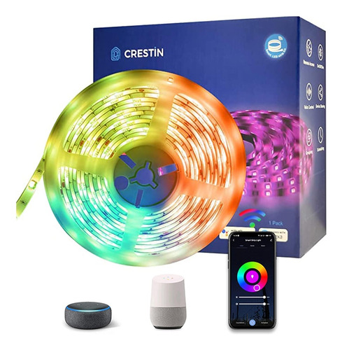 Cinta De Luz Led Rgb 5 Metros Led Wifi Alexa Resistente Agua