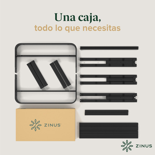 Zinus | Cama Completa Base + Colchón King Rumi