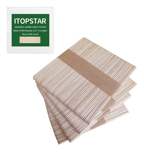 Itopstar Palito Madera Para Idade Etiqueta Jardin Helado