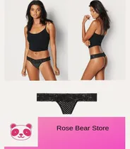 Comprar Panty, Truza, Hilo Victoria Secrets Animal Print Y Puntos 