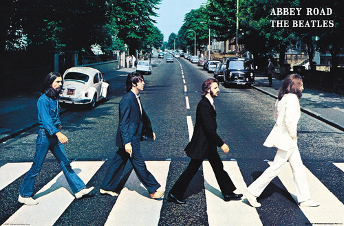 Trends International Beatles-abbey Road Póster De Pared, X 3