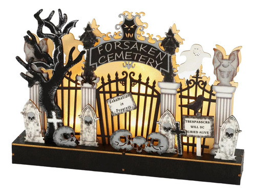 Adornos De Madera Para Halloween, Decoración De Mesa