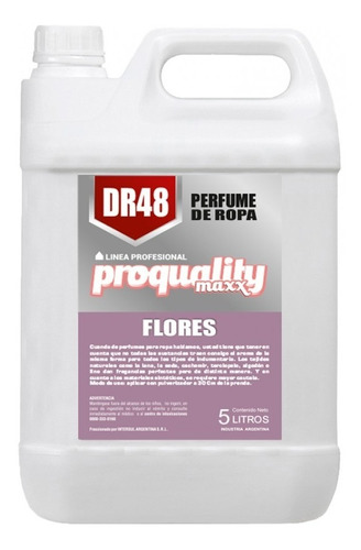Perfume De Ropa Floral Proquality 5 Lts.