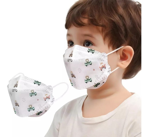 10pz Mascarilla Cubrebocas Kf94 Infantil Estampado Certific